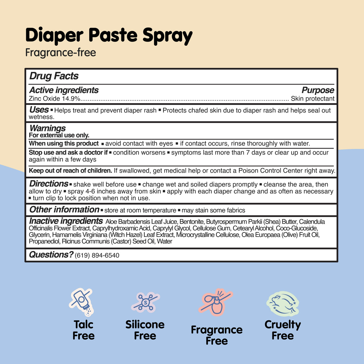 Sweet Cheeks Diaper Paste Spray